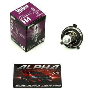 Галогеновая лампа H4 Valeo Life x2 12v 60/55w 032 509