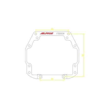 Рамки переходные Jaguar XJ X350/X358 (2003-2009) (Koito Q5, Hella 3) (комплект 2 штуки)